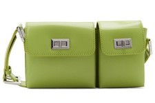 Sac à main en cuir vert By