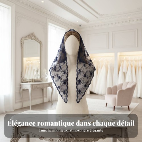 Foulard dentelle élégant - dentelle,