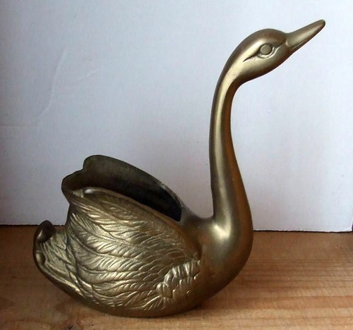 Cygne bronze massif - en, petit