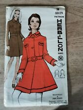 4049 PATRON HERBILLON VINTAGE FRENCH PATTERN 1960/70 MANTEAU JUPE EVASEE 38 au42
