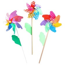  3 Pcs Moulin A Vent Jardin