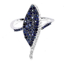 925 Bague en Argent Saphir