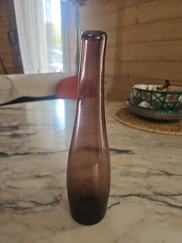 Vase bouteille verre violet - bouteille,