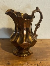 POT PICHET BROC CARAFE VINTAGE EN FAIENCE DE JERSEY LUSTRÉ SERVICE A CAFE THÉ