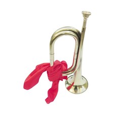 Trompette clairon avec tissu rouge, instrument de musique pour débutants,