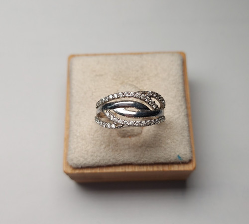 Belle bague décor zircon en - zircon,,