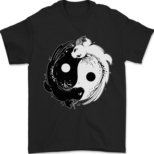 Shirt yin yang axolotl - yin, pour