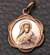 MEDAILLE RELIGIEUSE ANCIENNE ♦ SAINTE THERESE  ENFANT JESUS ♦ SAINT CHRISTOPHE ♦