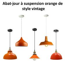 ANCIENNE LAMPE INDUSTRIELLE SUSPENSION EMAILLEE Old French Lamp