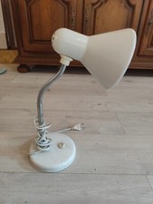 Lampe De Bureau En Métal Blanc Inclinable Marque Landia