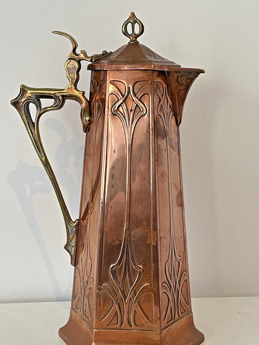 Grand pichet cuivre laiton - cuivre, et