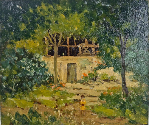 Tableau huile paysage - tableau,