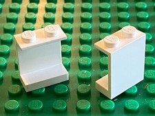 2 x LEGO White panel Ref 4864a