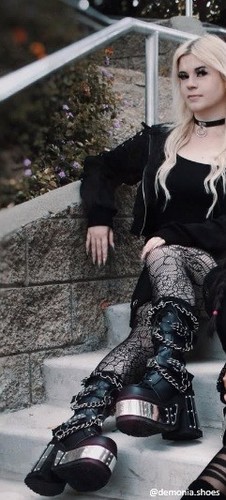 Black chunky platform gothic - chunky,