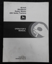 1982 John Deere 210 212 214 216 Tracteur " de 46 " Mid-Mount Tondeuse "