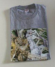 Tee Heather Grey Bling Supreme SS20 Taille L Grand T-Shirt