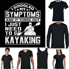 T-Shirt De Kayak Pour Hommes Symptômes Drôles Kayak Canoë Pagaie Unisexe