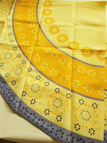 Nappe ronde 180 jaune et - nappe,