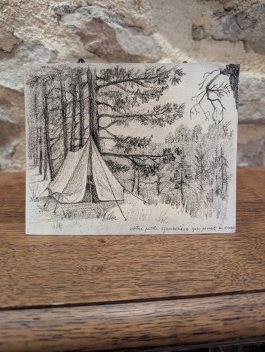 Dessin original camping - original,,
