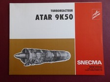 DEPLIANT PUB SNECMA TURBOREACTEUR TURBOJET ENGINE ATAR 9K50 MIRAGE F1 G8 MILAN