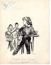 Dessin original Pierre JOUBERT Signe de Piste N° 160 Télémik page 113 SCOUT