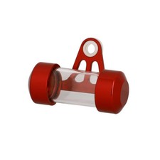 SUPPORT/PORTE VIGNETTE ASSURANCE BLACKWAY ALU ROUGE (TUBE COURT) - 70MM