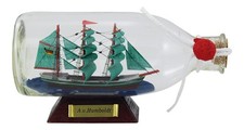 Bateau en bouteille - A.v.Humboldt Bateau à pelote en verre/bois 16 x 8 cm