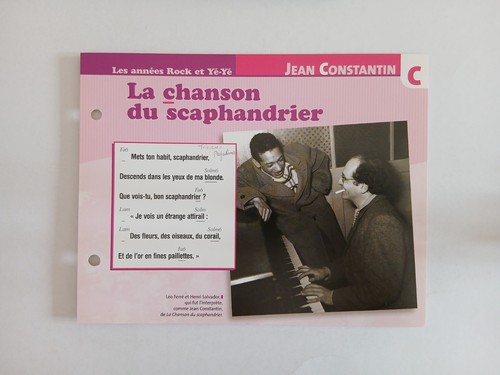 Carte fiche jean constantin - carte,