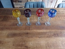 4 grands verres à pied Roemer en cristal double couche hauteur 17 Cm