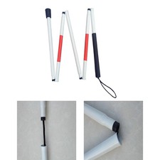 Canne aveugle pliante poignée antidérapante 49 pouces (124 cm) Portable pour