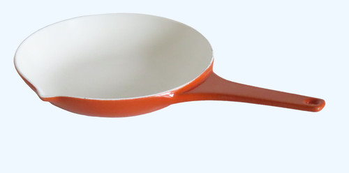 Poele fonte orange bec - bec, verseur