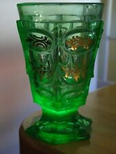 OURALINE ANCIEN VERRE A VIN CRISTAL MOULER GOBELET A PIED 19 EME DORURE 12,8 cm