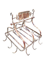 support avec crochets / porte cochonaille  en fer forgé 