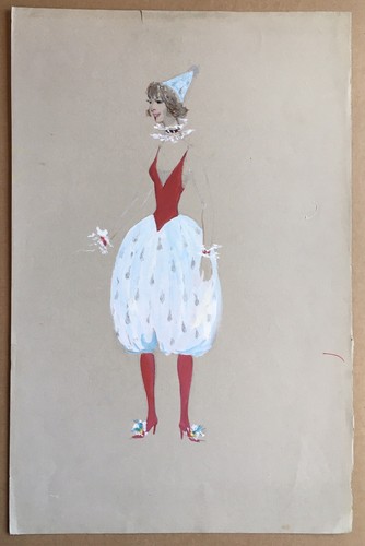 Dessin gouache projet - gouache, costume