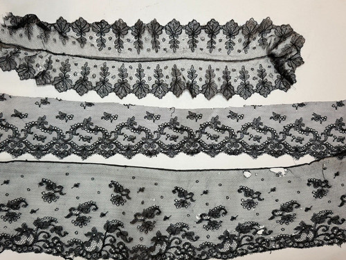 Dentelle ancienne 2 volants - dentelle,