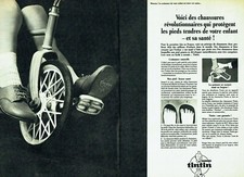 Publicité Advertising 089  1966  chaussures enfant  Tintin  (2 pages)