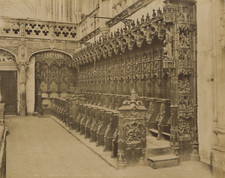 N. D. France, l'Eglise de Brou, Stalles du Choeur Vintage Albumen Print T
