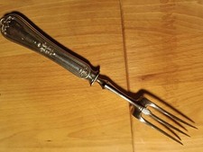 argenterie ancienne Poinçon Argent Fourchette À Découper Servir Service Orfèvre 