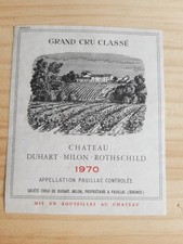 étiquette vin Chateau Duhart