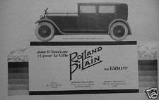 PUBLICITÉ 1927 ROLLAND PILAIN