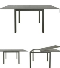 Table à Manger Rabattable Extensible Plan en Bois Struttuta Métal Moderne