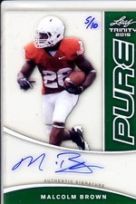 malcolm brown rookie rc draft auto autograph texas longhorns college #/10 2015