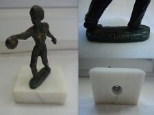 STATUE BRONZE SIGNE SIMAR SUR SOCLE MARBRE  JOUEUR DE PETANQUE  BOULISTE