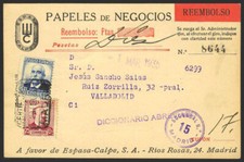 Espagne Courrier De La République Espagnole Certifié Botte