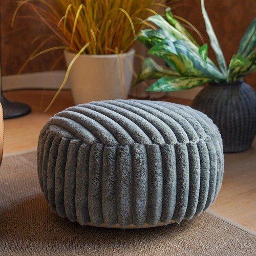 Unstuffed pouf ottoman cover - pouf,