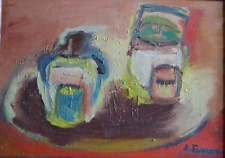 Antoine Ferrari ( 1910 1995 ) Nature morte Peinture à l'huile sur toile