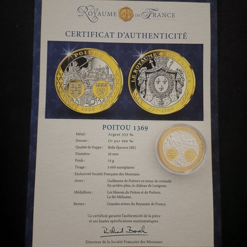 Medaille argent 333 - medaille, doree