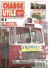 CHARGE UTILE N°05 CARS ET BUS RENAULT R4000 / TRACTEUR VIERZON / CHENARD&WALCKER