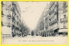 cpa 75 - PARIS Avenue MOZART prise Rue de l'YVETTE Animée Charette de Foins
