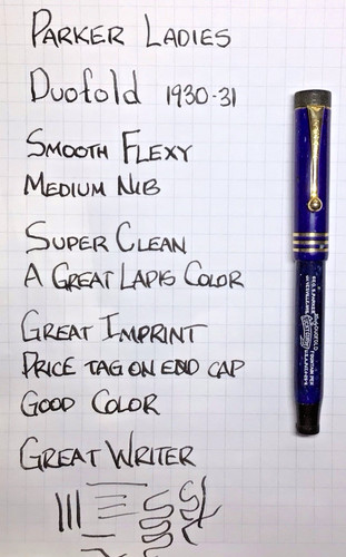 Parker lady duofold lapis blue - lady,